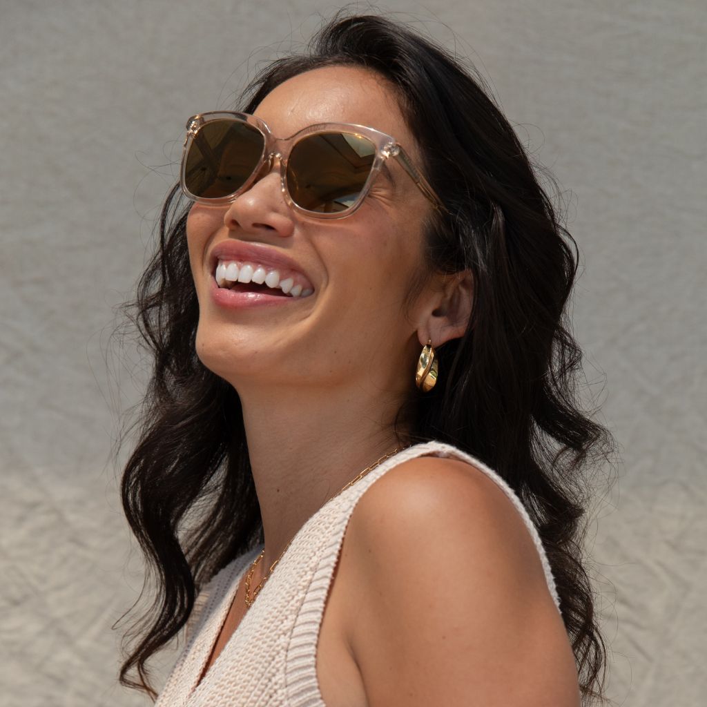 #color_Lychee Soda with Gold Mirrored Lens