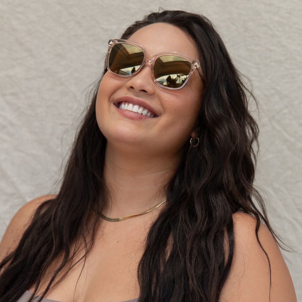 #color_Lychee Soda with Gold Mirrored Lens