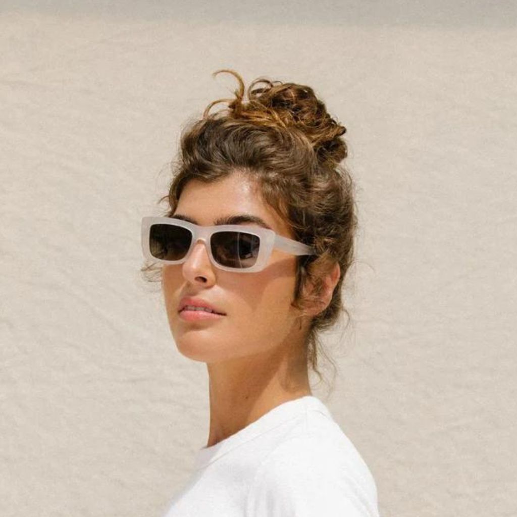 visible:Jordyn has a square face shape, med width, tall nose bridge:black #color_Kyoto Snow with Polarized Gray Gradient Lenses