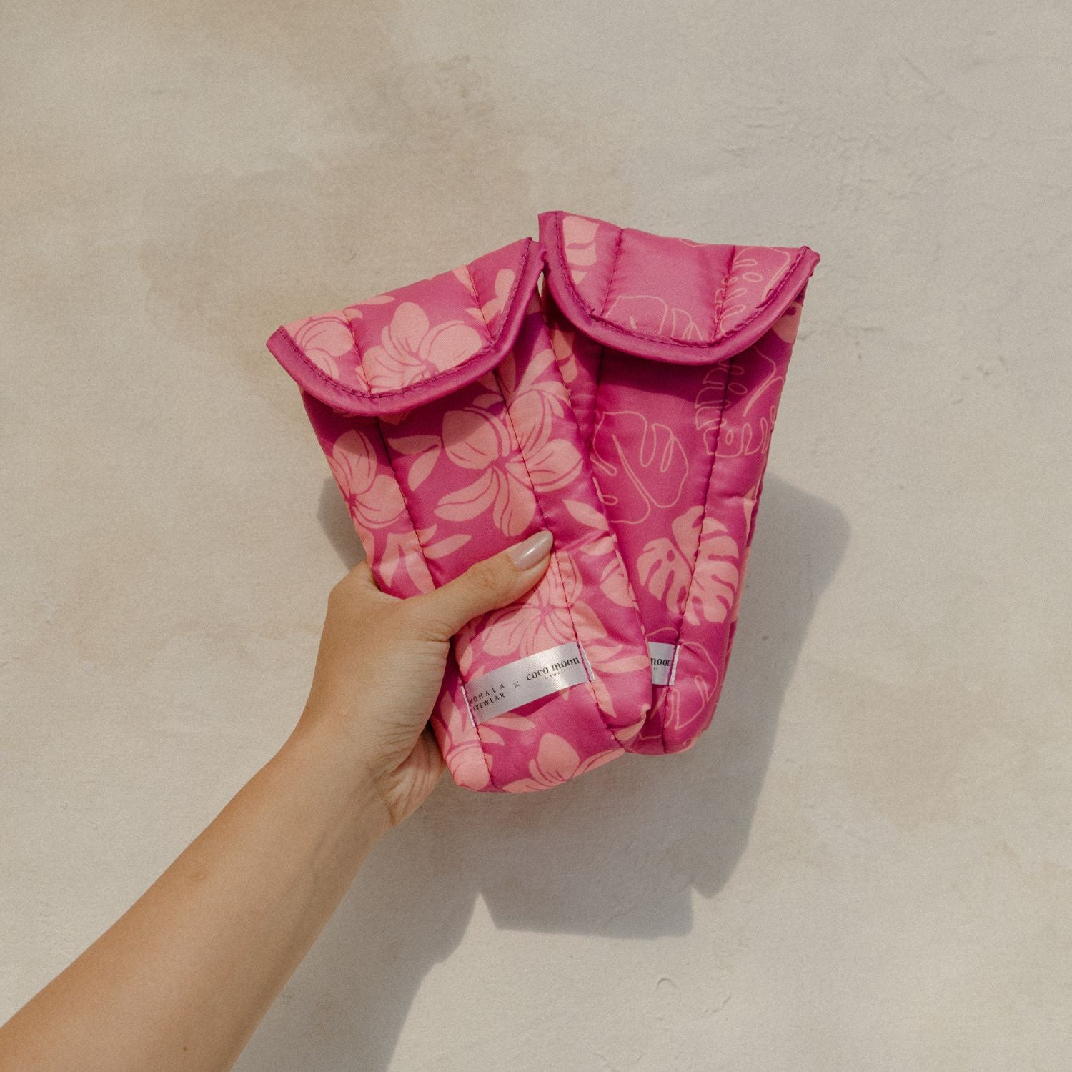 Coco Moon X Mohala Eyewear Soft Case - Sunrise Blooms in Monstera - Individual Sale
