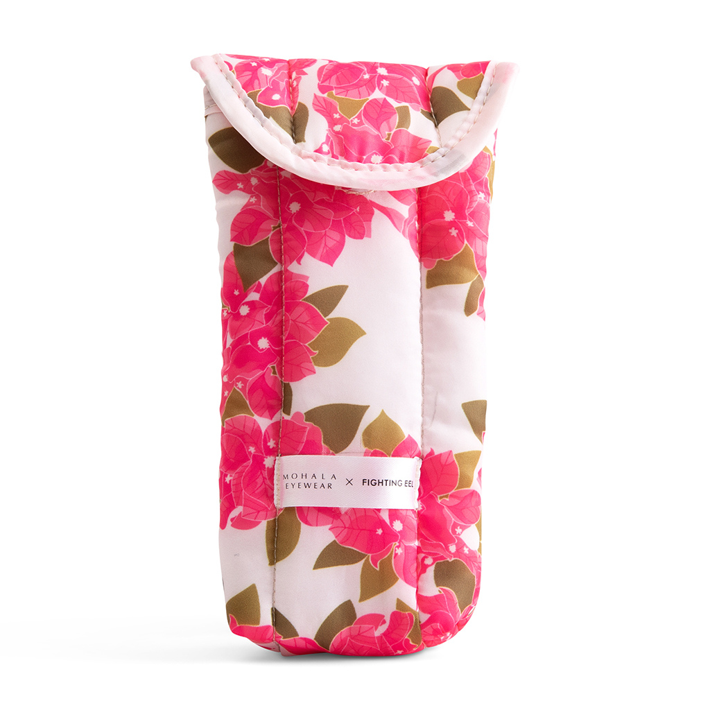 Fighting Eel X Mohala Eyewear Soft Case - Bougainvillea in Flamingo Pink - Individual Sale