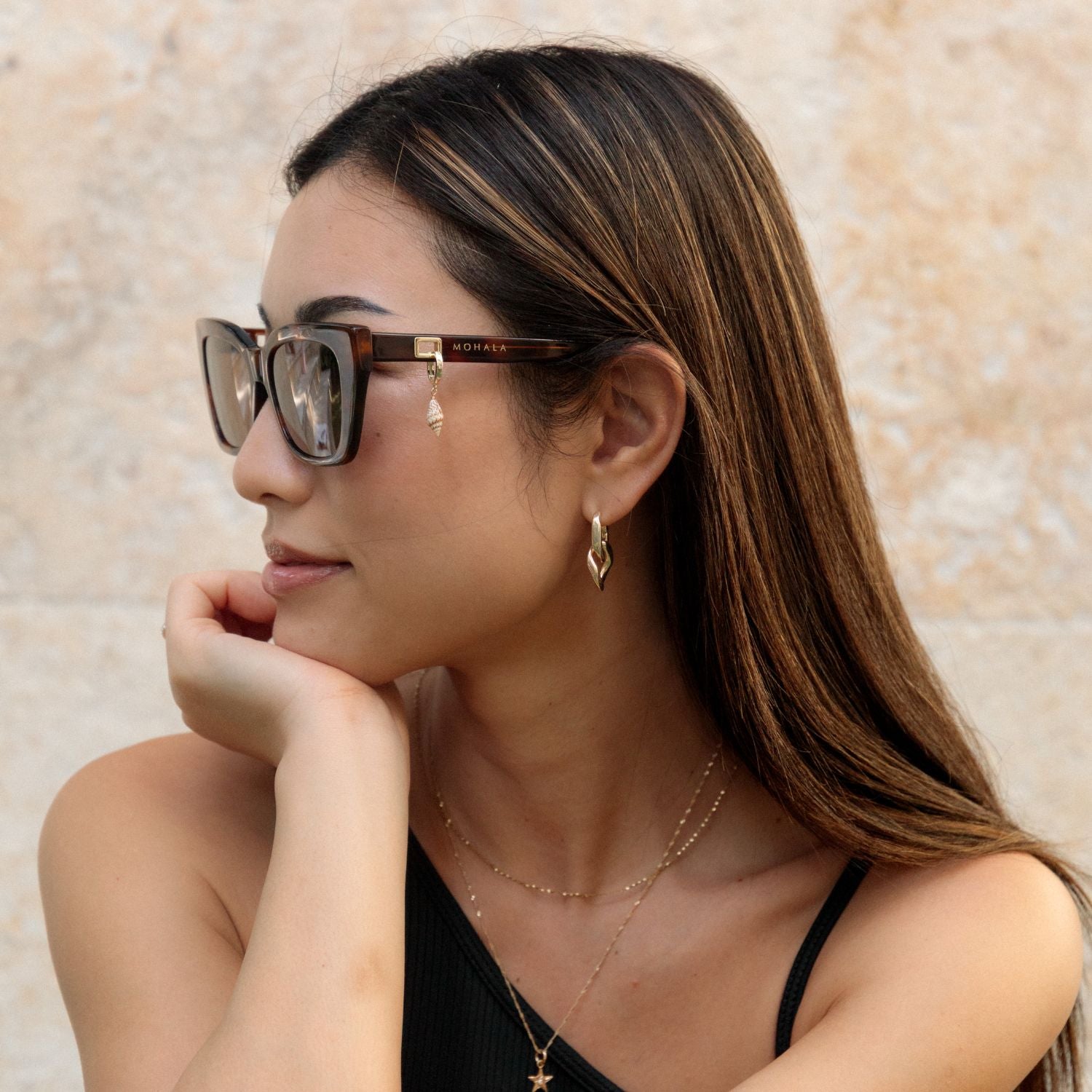 #color_Cappuccino Puka with Polarized Tan Lenses