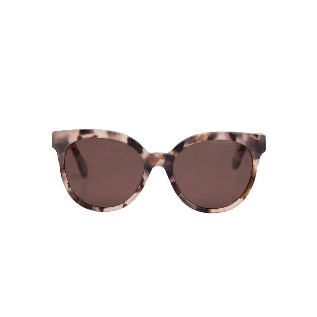 Lina Sunglasses in Cherry Blossom in Medium nose bridge with Tan Polarized Lenses