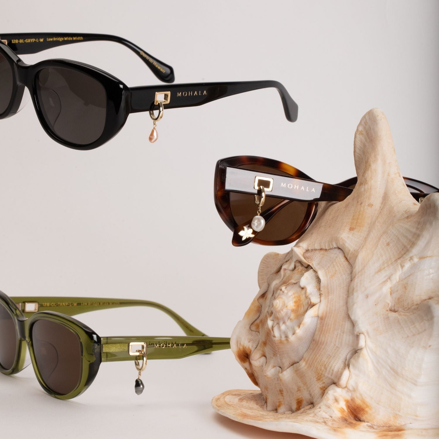 White Keshi Pearl Huggie by Misha Hawaii