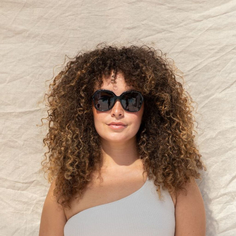 visible:Kyera has a square face shape, med width, med nose bridge:black #color_Black Lava with Polarized Gray Lenses