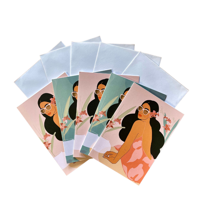 5 Pack Mohala Maiden Cards by Margaret Rice